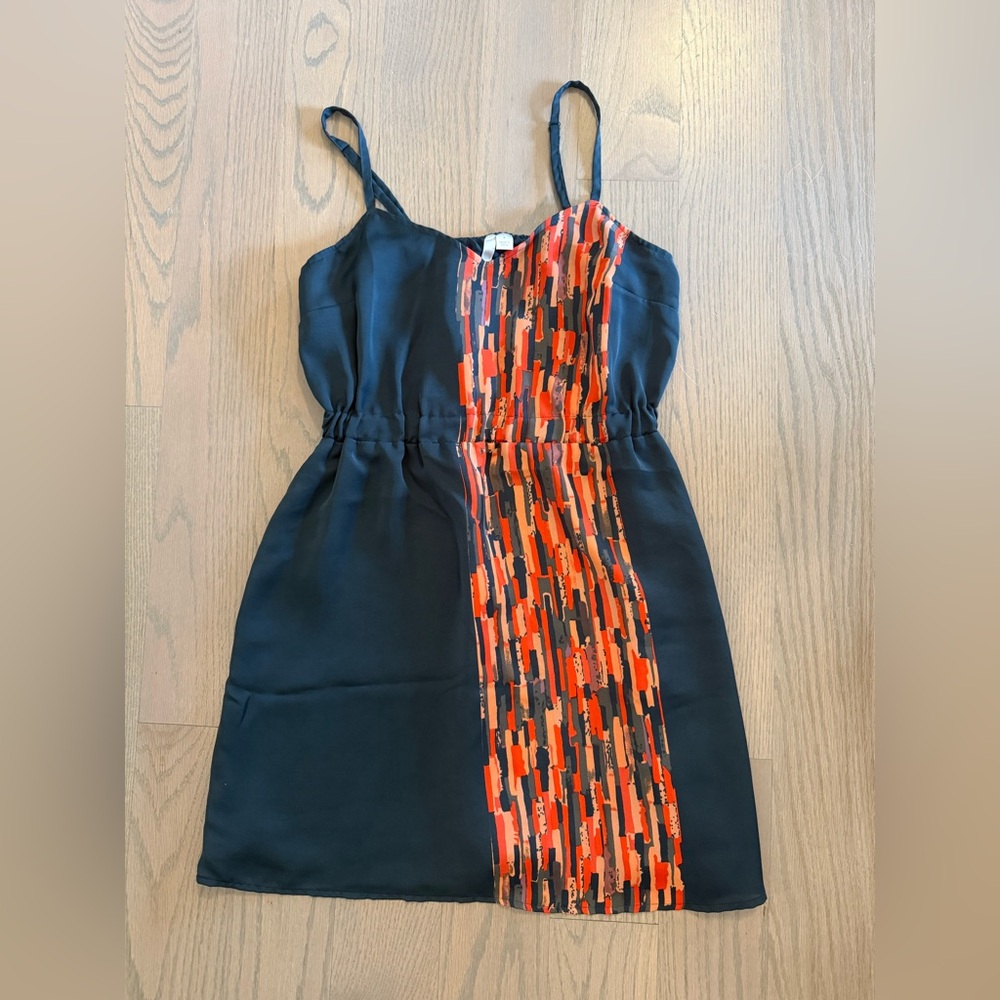 LC Lauren Conrad Black and Orange Mini Dress